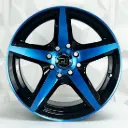 RIN 14X7.5 4-100/114.3 R1 SPORT 10131 BLACK MF BLUE COATING ET-12 CB73.1