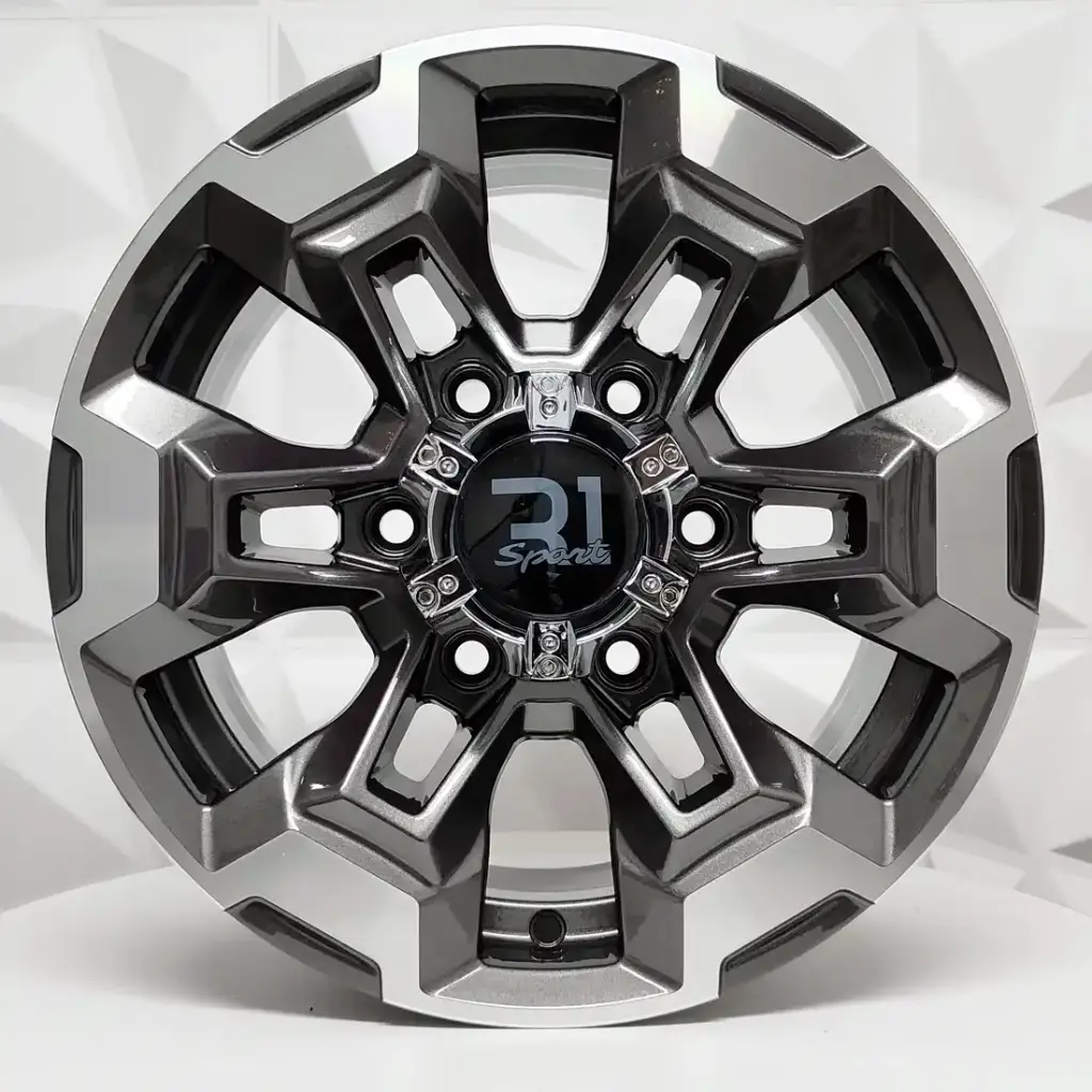 RIN 15X7 6-139.7 R1 SPORT JCW51 GUNMETAL MACHINE FACE ET25 CB106.1