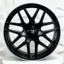RIN 20X8.5 5-112 R1 SPORT H933 MATTE BLACK MACHINE LIP ET38 CB66.45